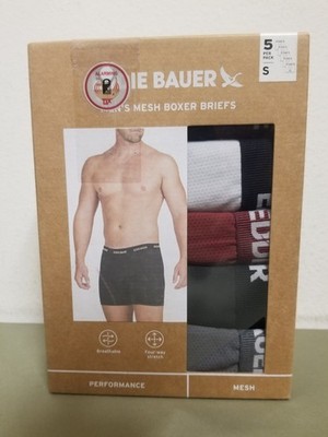 New Eddie Bauer Mens 5 Pack Mesh Boxer Briefs.