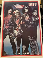 KISS VINTAGE 1976 76 BICENTENNIAL ACE PETER GENE PAUL AUCOIN MGT POSTER -NICE!