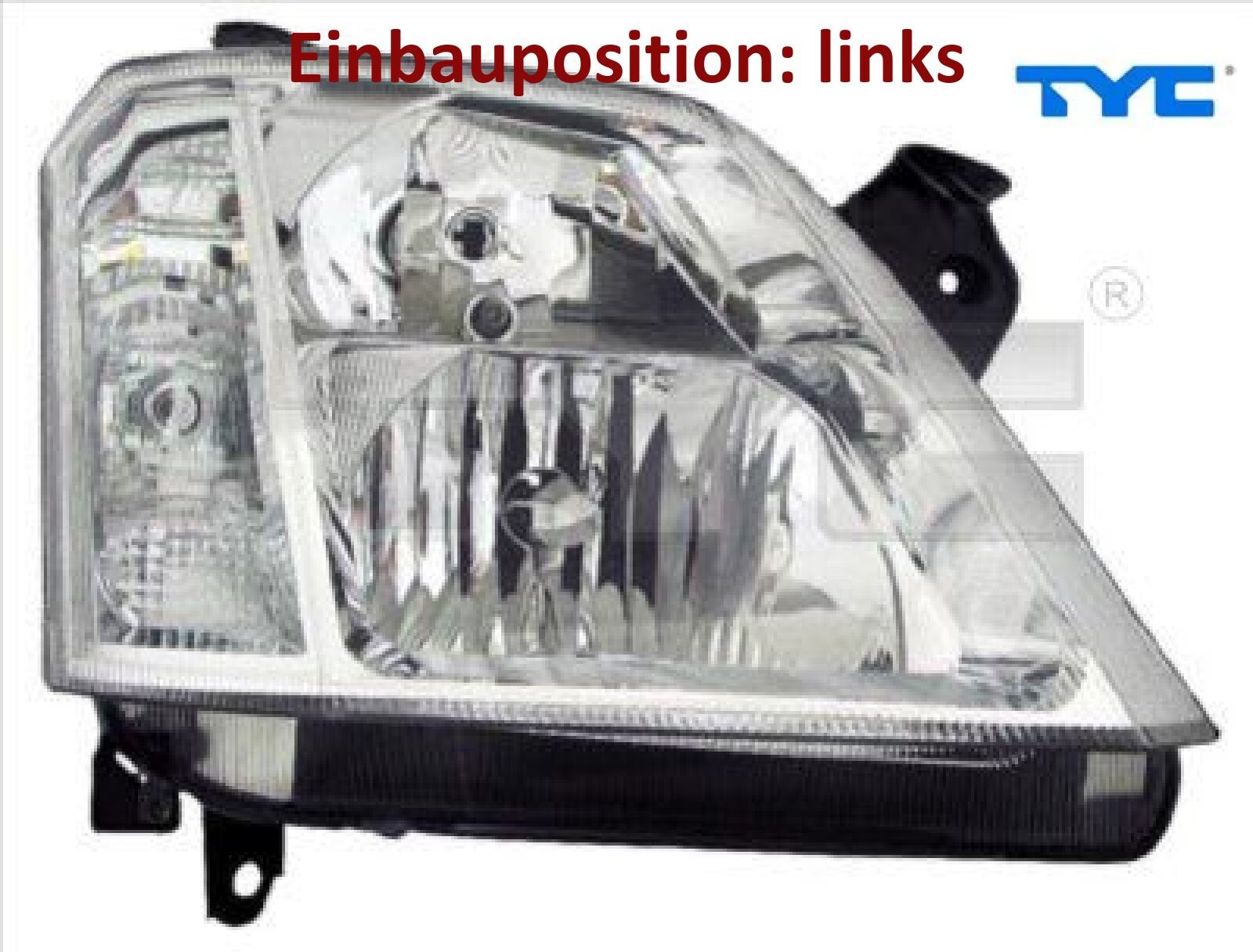Hauptscheinwerfer links H7 20-0338-05-2 TYC für OPEL MERIVA A Großraumlimousine - Bild 3
