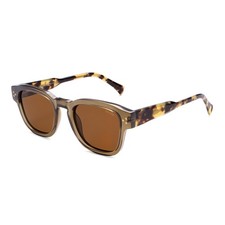 SOJOS Acetate Polarized Retro Square Sunglasses for Women Medium, Brown/Brown