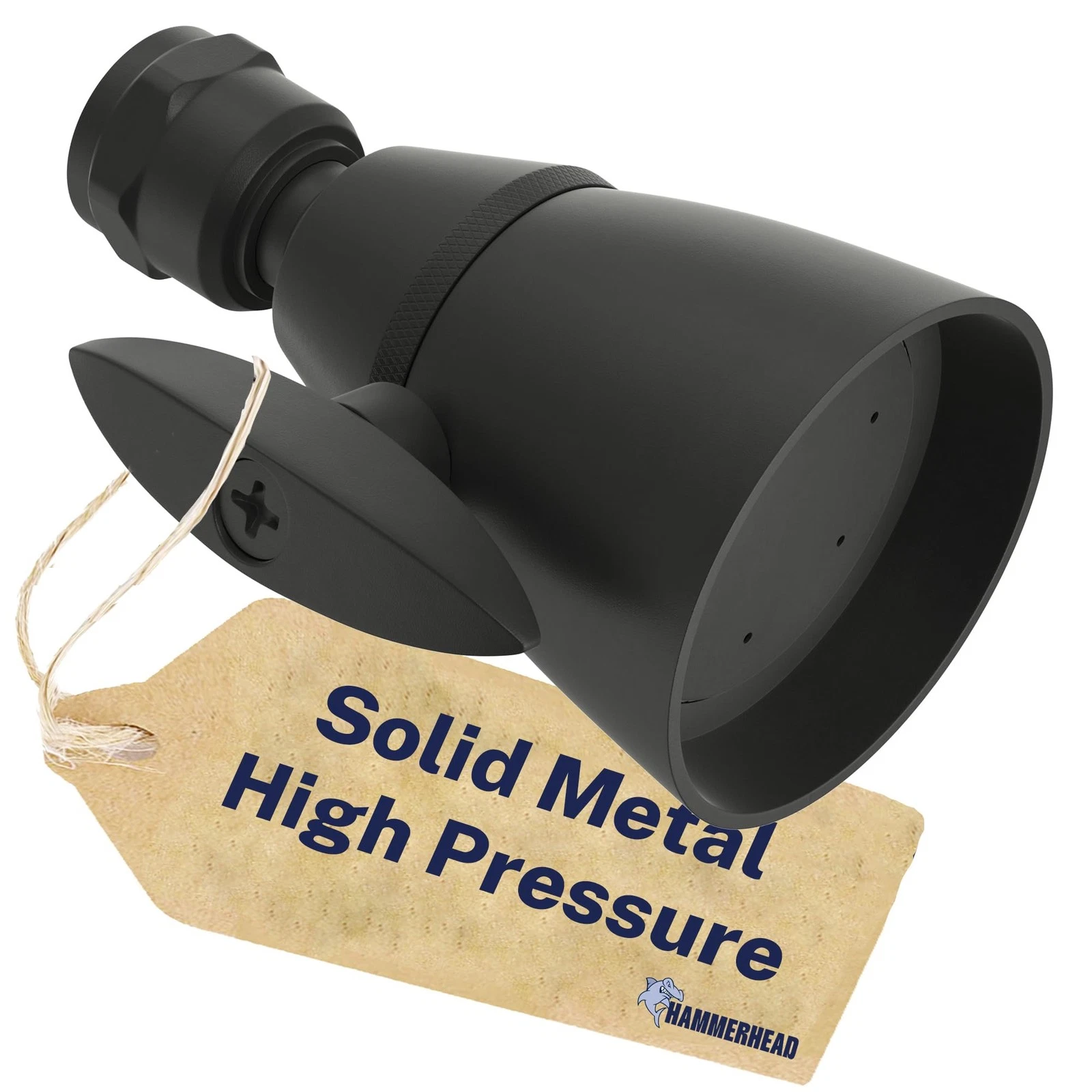 HammerHead Showers® Solid Metal 2 Inch High Pressure 2.5 GPM, Matte Black