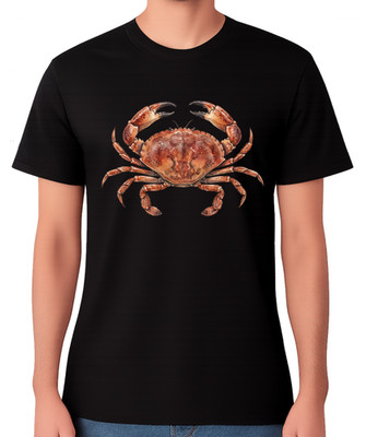 Realistic Crab T-Shirt Ocean Sea Life Wildlife Graphic Unisex Tee