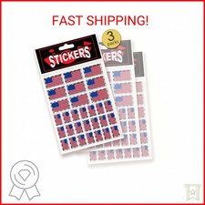 US Flag Stickers - 90 America Stickers Small American Flag Sticker Sheets USA Fl