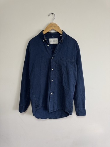 OUR LEGACY Indigo Denim Shirt 1940s RinseWash Indigo Size M