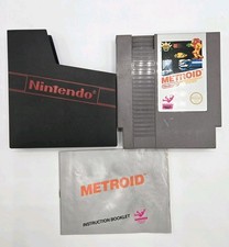 Authentic Metroid (NES) Game Cartridge | Instruction Booklet/Slip Cover | TESTED