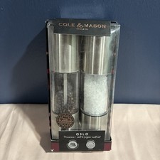 COLE & MASON England Oslo Precision Pepper & Salt Mills MSRP $80 - New