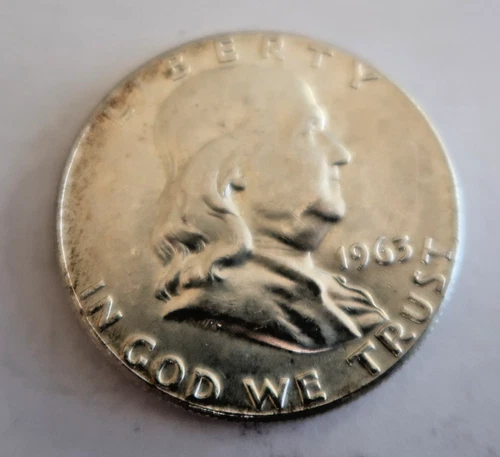 1963-P Franklin Half Dollar 90% fine silver
