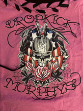 Dropkick Murphys Altered Pink Graphic Lace-Up Sleeveless Tank, Women’s S