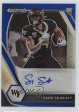 2021 Panini Prizm Draft Picks Blue 35/149 Sage Surratt #DPA-SSU Auto mv7