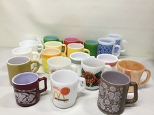 Lot 20 Vintage Coffee Mugs FIRE KING CORNING PYREX GLASBAKE