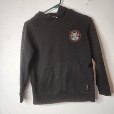 Vans Youth Sweatshirt Pullover Hoodie Size S Black Skull And Roses