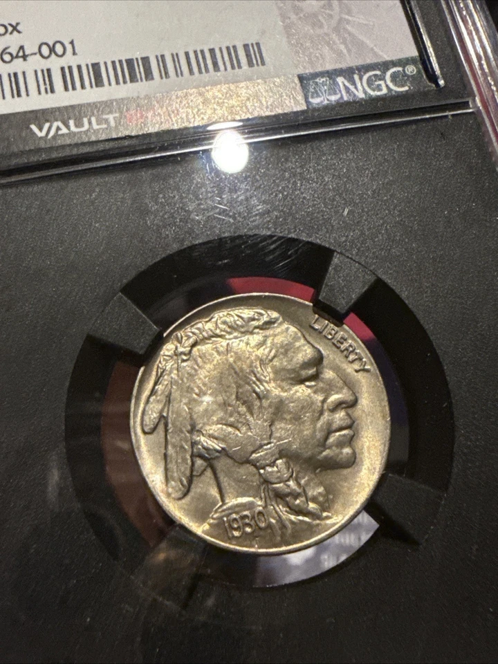 NGC - Buffalo Nickel - 5c - 1930 - MS -65 Lustrous And Crisp Strike! - Image 3 of 4
