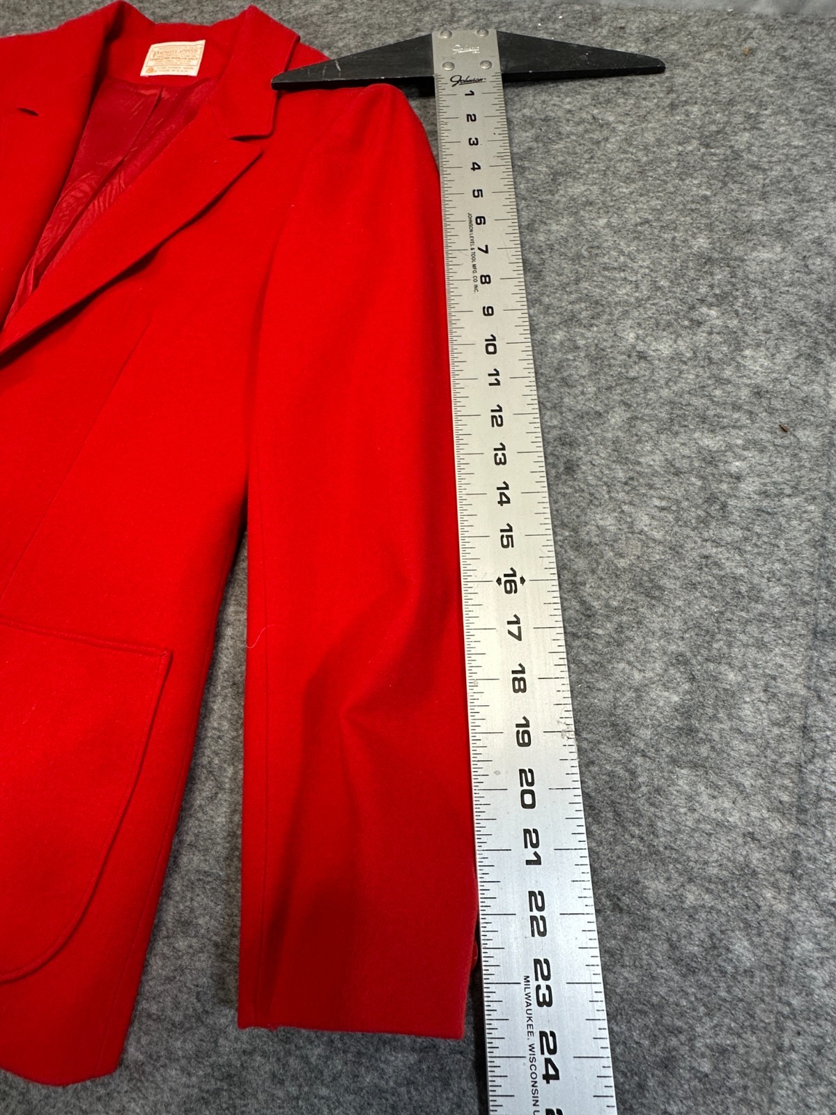 VTG Pendleton Virgin Wool Solid Red Jacket Blazer… - image 11