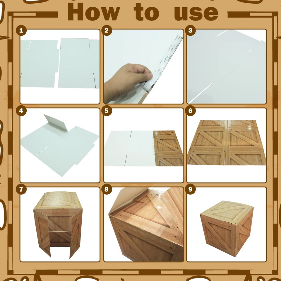 32 Piezas Decoraciones Fiesta Pirata Imitación Tesoro Cajas de Madera Pirata Pesca... Foto 3 de 4