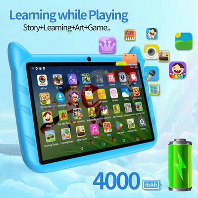 7 Inch Kid Tablet Android 13, 4GB RAM 64GB ROM,1TB Expand,5G Wifi,4000Mah Batter