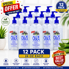 Aloe Vera Gel 24 oz Each Pack of 12 No Fragrance Moisturizing Skin Care Gel