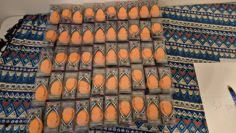 批量 50 件 批发 Wet n Wild 幻想化妆海绵 - 橙色 - 免费送货  — 第 3/4 张图片