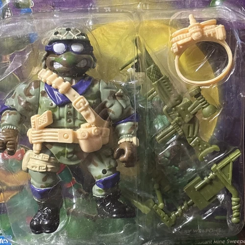 Rare Teenage Mutant Ninja Turtles Delta Team Don White Belt 1999 TMNT Vintage