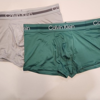 NEW Calvin Klein Microfiber Boxers Green/Gray Size M