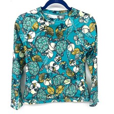 TEA collection long sleeve swim rash guard tropical turtle floral vacation 16