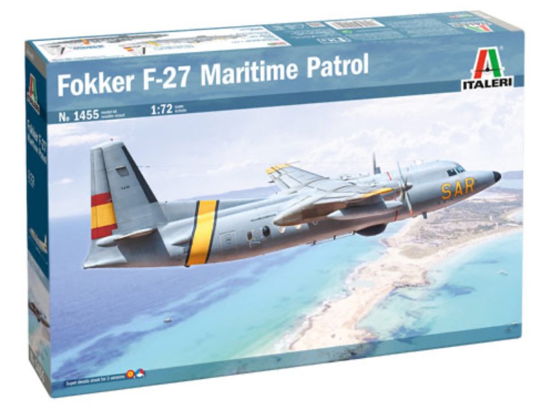 Fokker F-27 MPA maquette Italeri 1455 avec lignes de structure fines en plastique 1/72