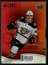 2021-22 Upper Deck Allure #R-41 Trevor Zegras Rainbow Orange-Yellow Ducks 1