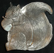 PIER 1 - 14  Squirrel Silver Tone Metal Servi...