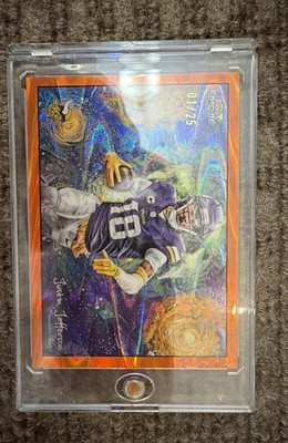 2025 Cosmic Chrome Justin Jefferson Starry Nights Orange Bookend 1/25!!