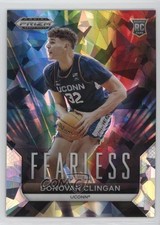 2024-25 Panini Prizm Draft Picks Fearless Ice Prizm Donovan Clingan #23 0c9e