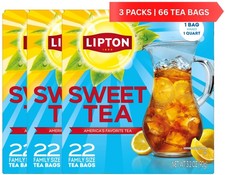 Lipton Southern Sweet Tea Iced Drink Mix 22 Family 22 Count Pack of 3