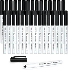 Shuttle Art Permanent Marker, 30 Pack Ultra Fine Point Black Permanent Marker Se