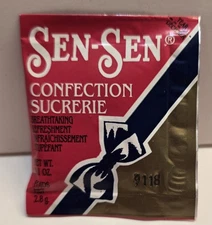Sen Sen Breath Taking Refreshment Candy Licorice 1 Pack 2.8g Vintage Sealed NOS