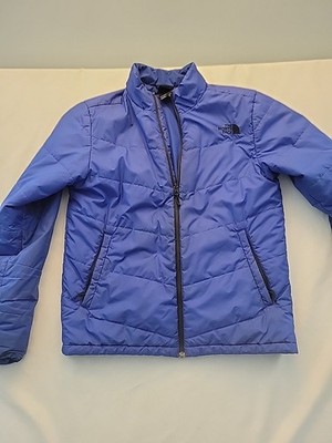 The North Face Lite Zip Up Puffer Jacket Men s Large Blue Soft Shell