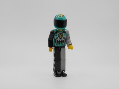 LEGO  Technic: Minifigur - tech001a - Technic Figure Black/Light Gray Legs