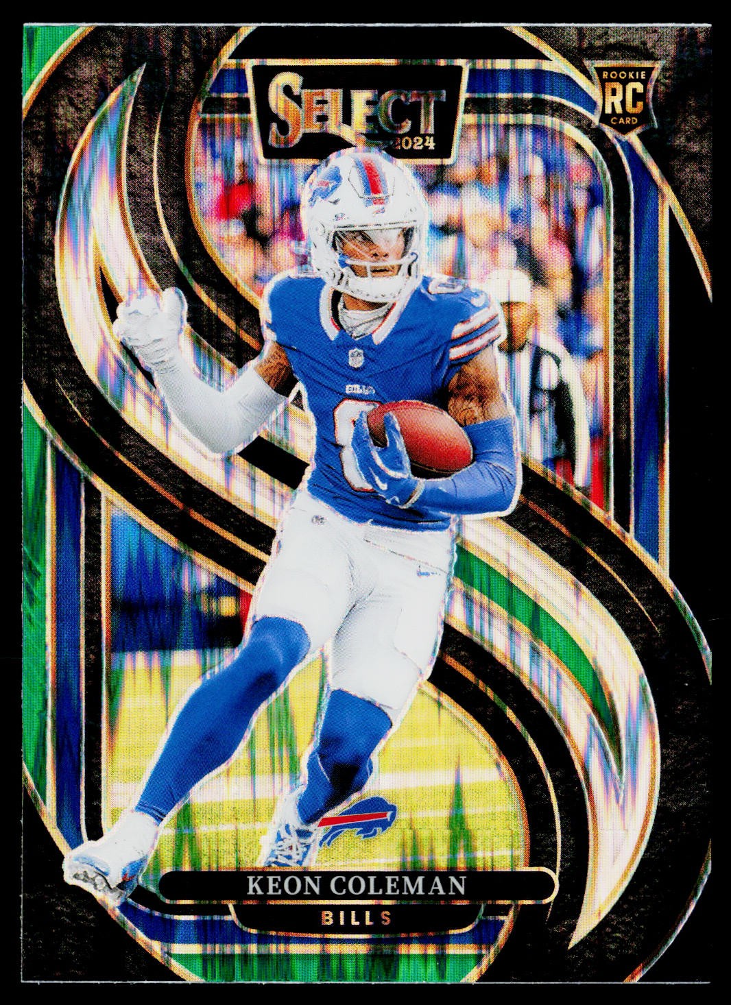 2024 Panini Select #153 Keon Coleman Black & Green Prizm Shock