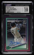 2025 Donruss Optic Purple Prizm Signatures 5/49 Brock Wilken CGC 10 Auto v1x