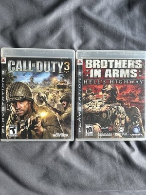 WW2 PS3 Lot Call Of Duty 3 & Brothers In Arms Hells Highway, Tested And Working