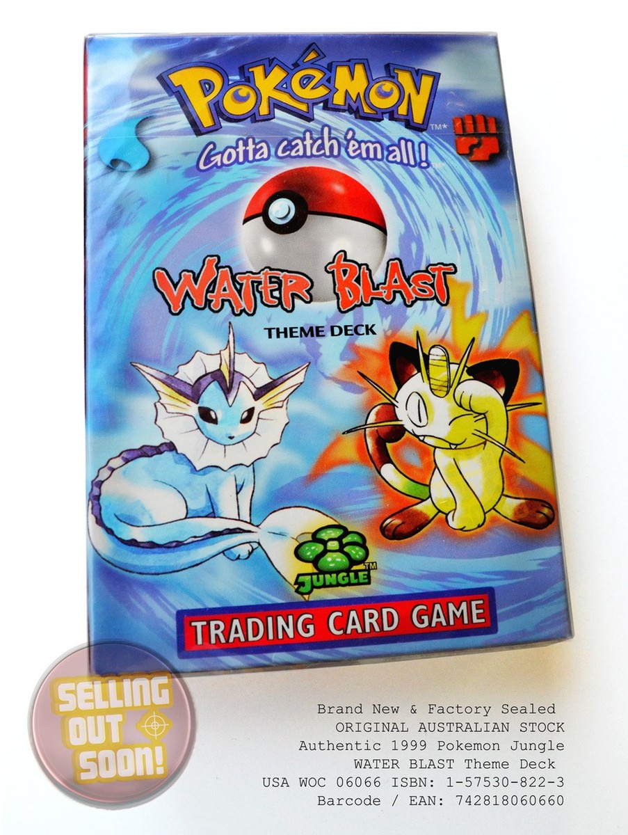 Pokemon Theme Deck 1999 NEW VERY RARE! Get ACTUAL pack in pic Jungle WATER  BLAST | eBay