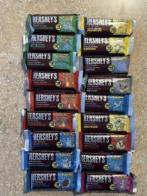 Pokémon Hershey Bars Mini Snack Size Limited Edition Complete Set Of 18