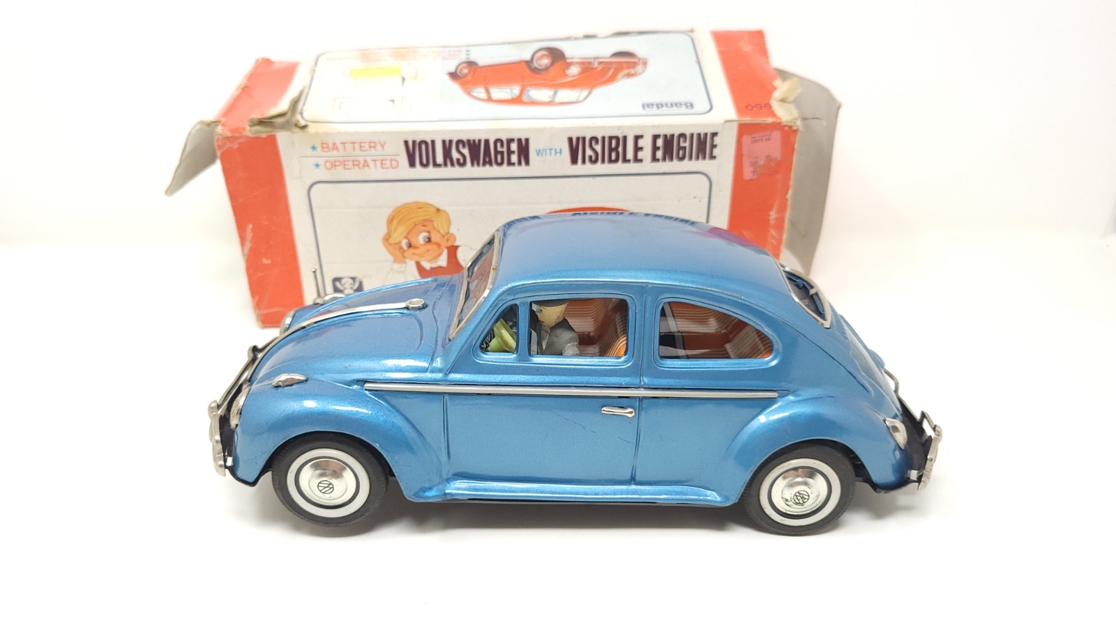 VOLKSWAGEN BEATTLE MAGGIOLINO - BANDAI BABY - TIN TOY LATTA - ANNI 60