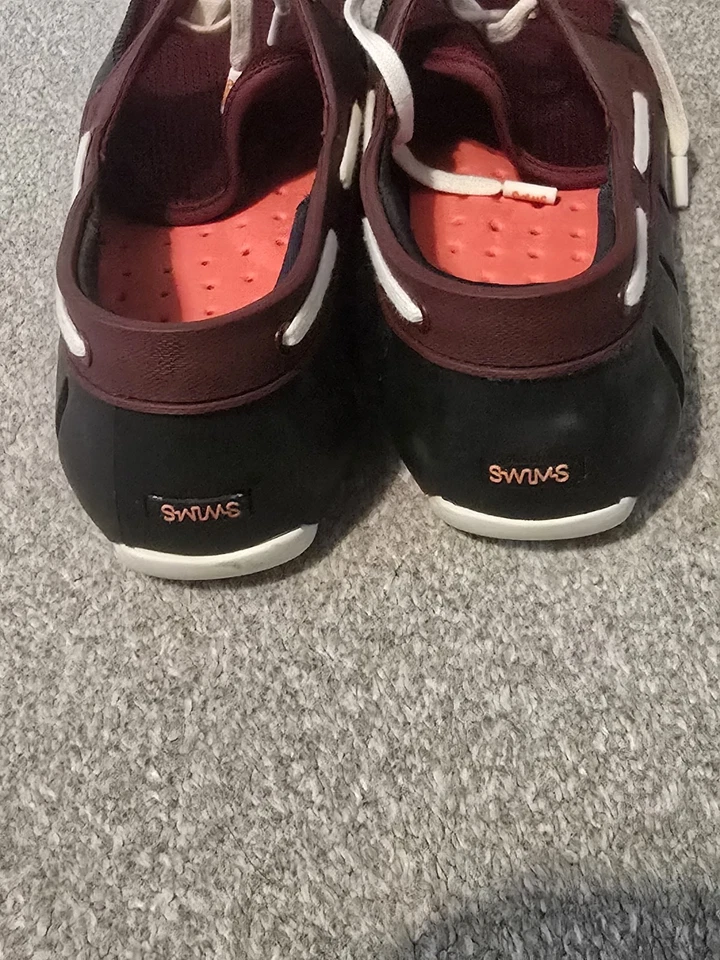 SWIMS Men's Sport Lace Up Loafers in Royal Black/Burgundy UK 9 - Image 4 of 4