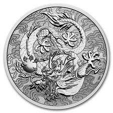 2025 Australia 10 oz Silver Myths & Legends Dragon BU