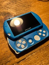 Sony PSP Go - Custom Blue - MINT! - New Screen - Charger + memory card