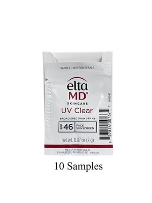 10x Elta MD SPF 46 UV Clear Broad Spectrum  10 Samples Travel Exp 7/2027