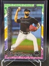 Sandy Alcantara 2025 Topps Holiday Easter Parallel #335 - Miami Marlins