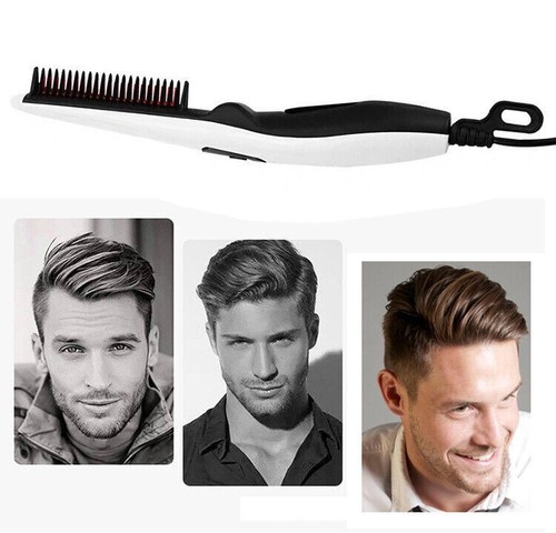 220V Quick Heated Beard Straightener Comb Brush Styler Mens Safe Hair Electric - Picture 10 of 19