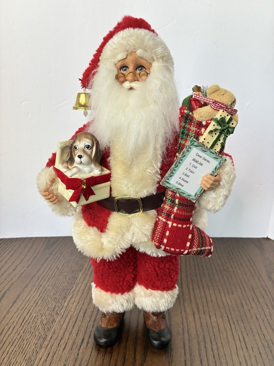 Karen Didion Originals Christmas Surprise Santa CC12-25 w/ Puppy