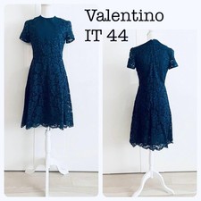 Valentino Navy Lace Dress IT 44 XL Formal Evening Gown