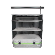 Stow-N-Go Travel Luggage Organizer – Portable Hanging Travel Shelves, Carr