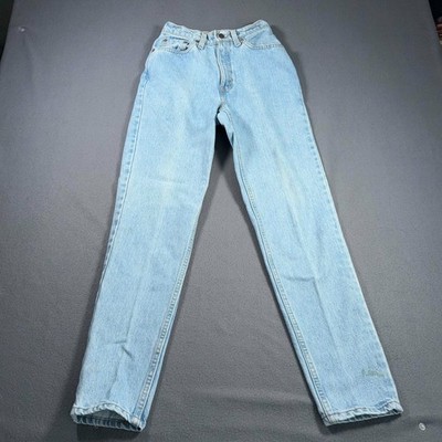 Vintage Levi's 512 Jeans Womens 5 Slim Tapered USA 90s Light Wash Denim 22x30